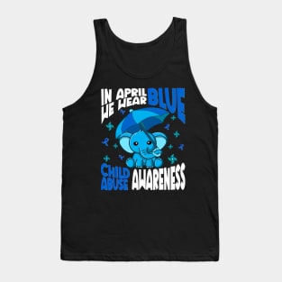 In April Blue Child Abuse Tank Top